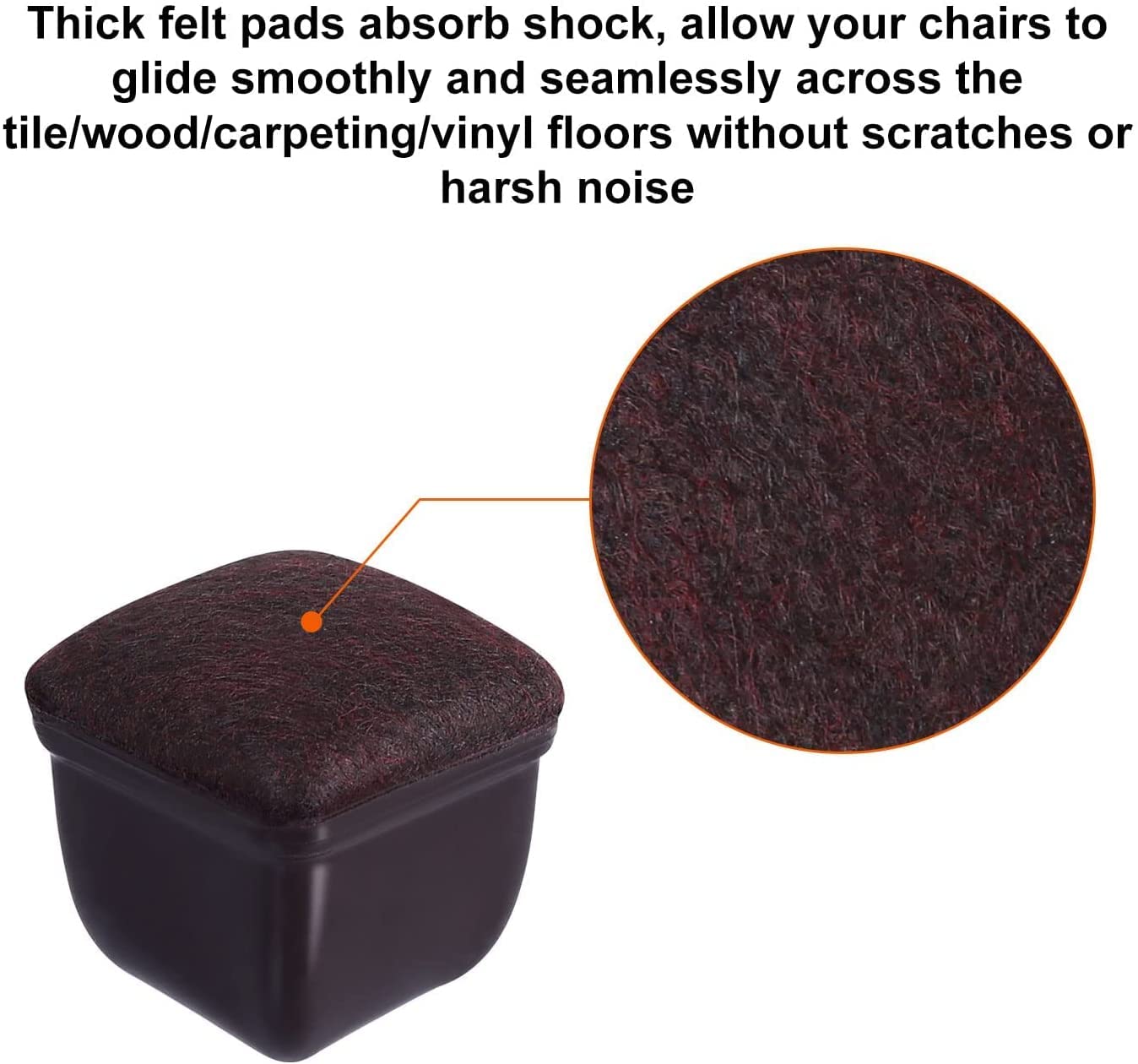Ezprotekt felt bottom caps shield wood floors from scuffs