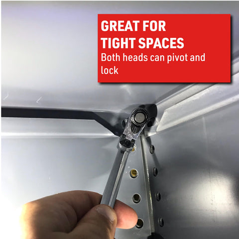 EZRED 4S12L 180-degree pivot and locking feature eases access around panels.