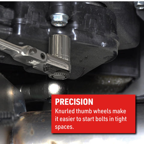EZRED 4S12L 1/4-inch square drive for quick, versatile tightening in tight spots.