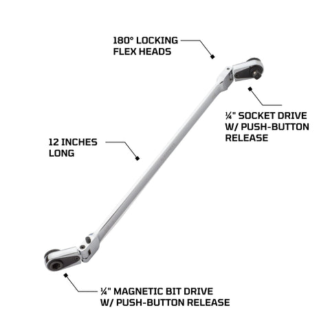 EZRED 4S12L compact ratchet ideal for bodywork, under dash, and motorcycles.