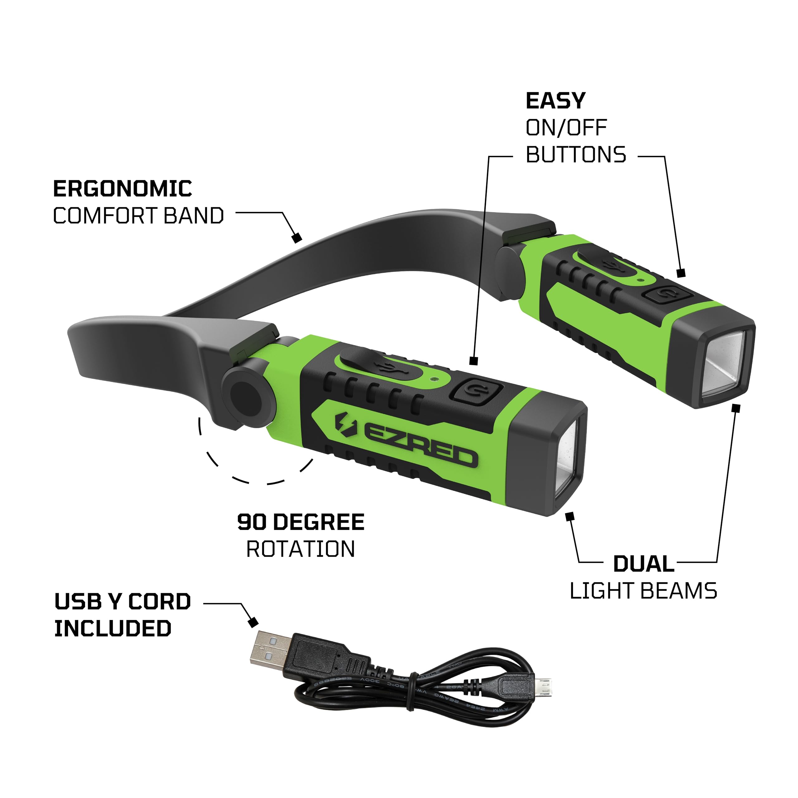 EZRED Anywear neck light used in a mechanic workshop to illuminate workspace