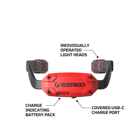 EZRED EZL35RNL-R closeup of the LED beam and focus