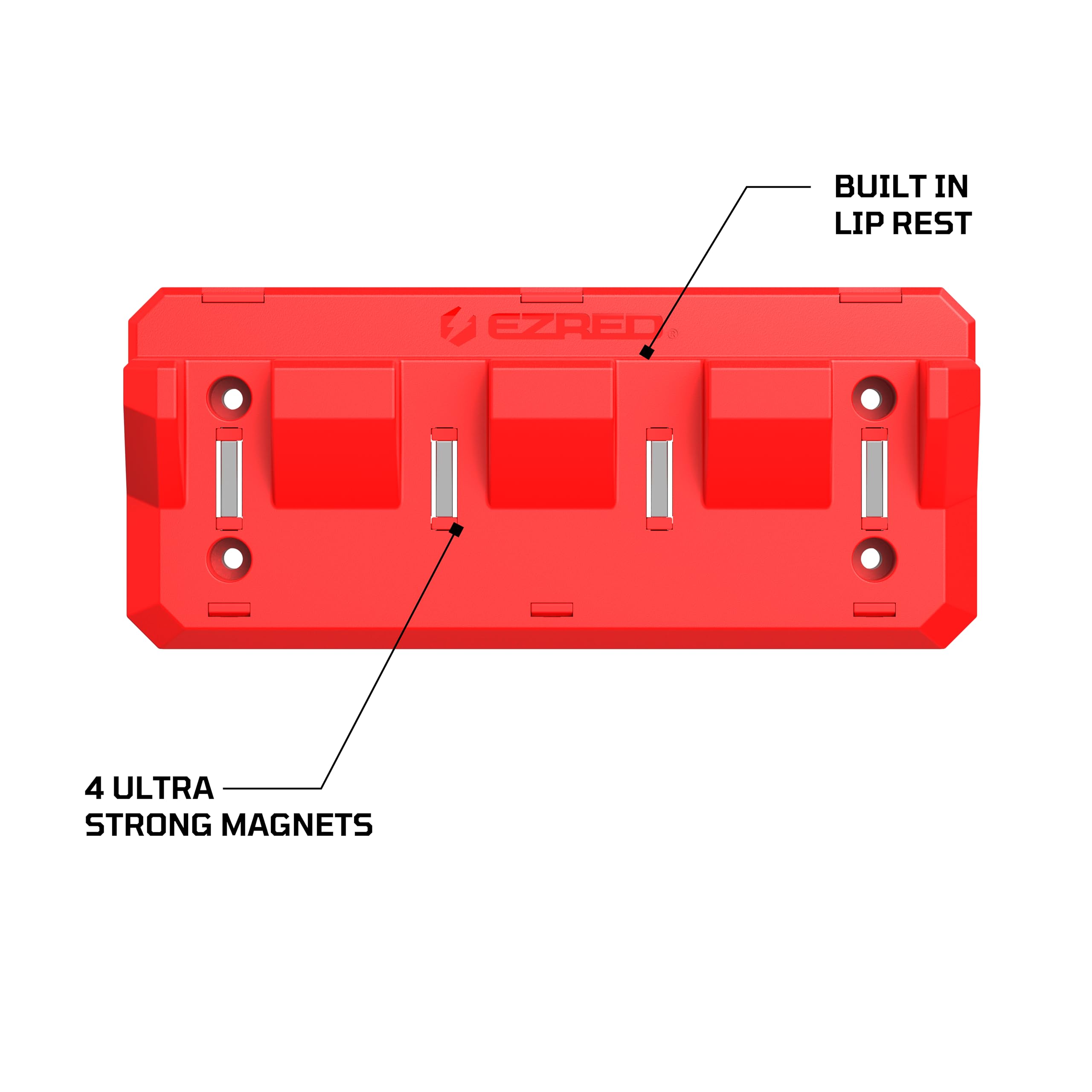 EZRED four-slot pry bar holder in non-marring TPEE for safe storage.