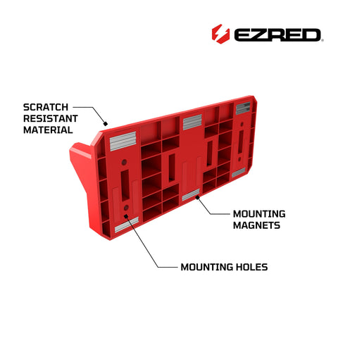 EZRED slim low-profile holder fits tight workspaces.