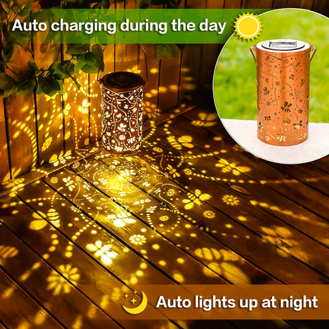 EZTZEN Bee Solar Lanterns IP65 waterproof withstands rain and snow.