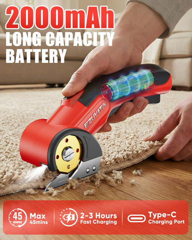 EZUVITA 2000mAh battery shows power status for uninterrupted work