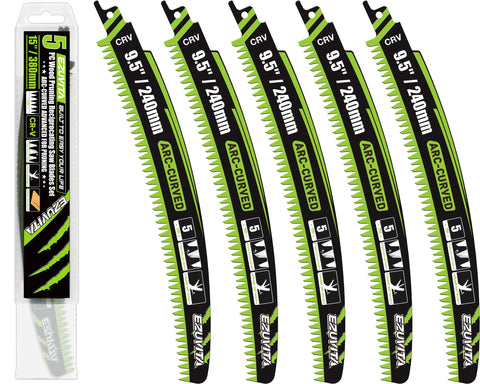 EZUVITA 9.5-inch arc curved blade cutting branches for efficient pruning