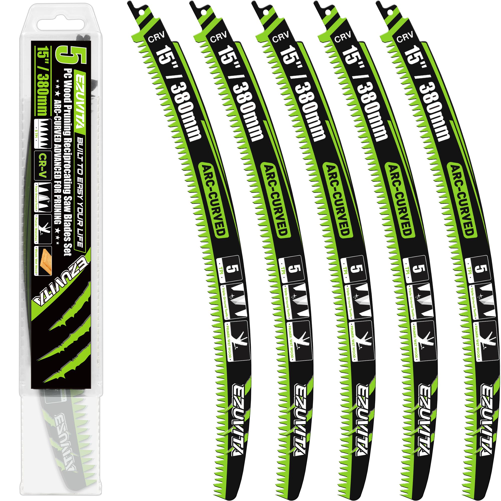 EZUVITA arc-curved blade for branches enables smooth pruning cuts