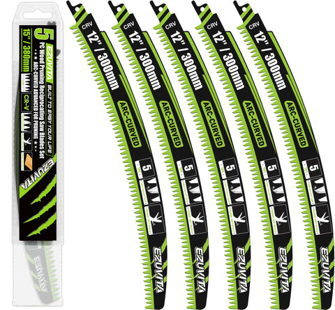 EZUVITA arc curve saw blades pack for smooth wood cutting and reduced binding.