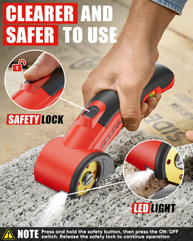 EZUVITA dual safety lock and blade guard enhance secure operation