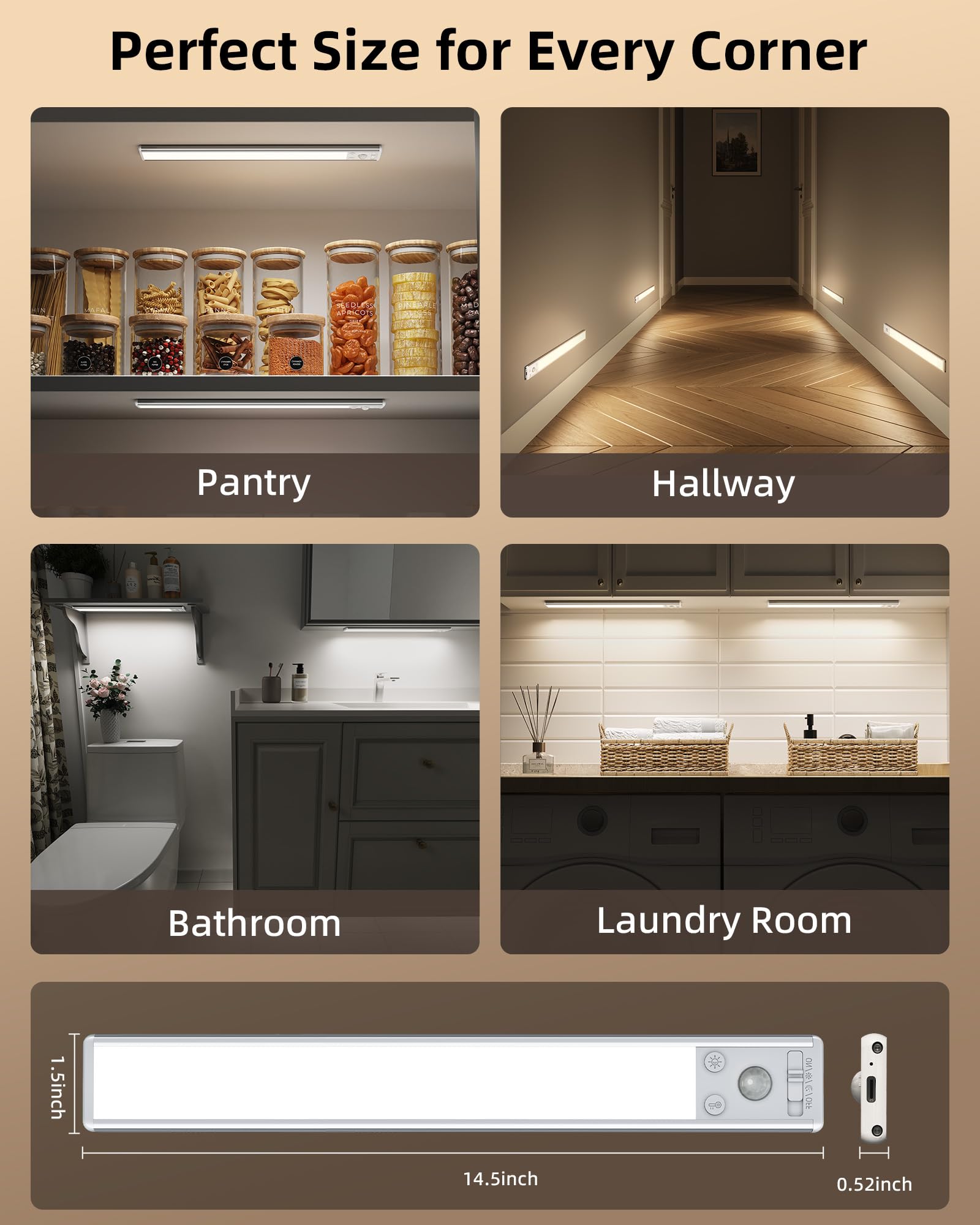 EZVALO motion sensor lights showing day and night modes in action.