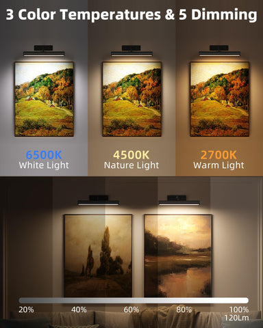 EZVALO picture light wall-mount for cordless setup