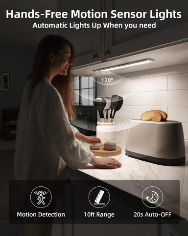 EZVALO 2-pack motion sensor kitchen light offers hands-free illumination.