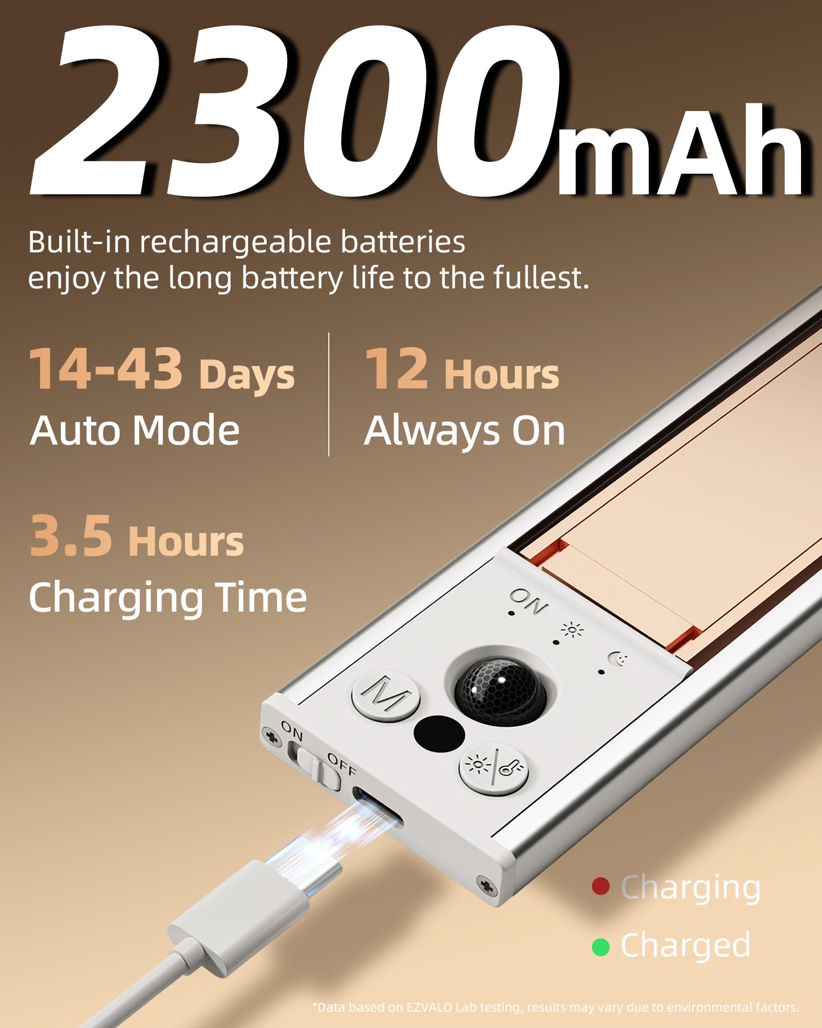 EZVALO 3-color temperature adjustable for warm to cool ambiance