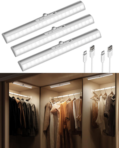 EZVALO 3-pack closet light front view for easy storage illumination
