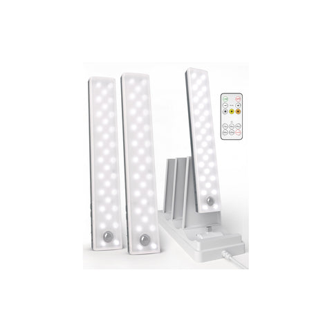 EZVALO 3-pack under-cabinet lights with dock for easy charging and setup