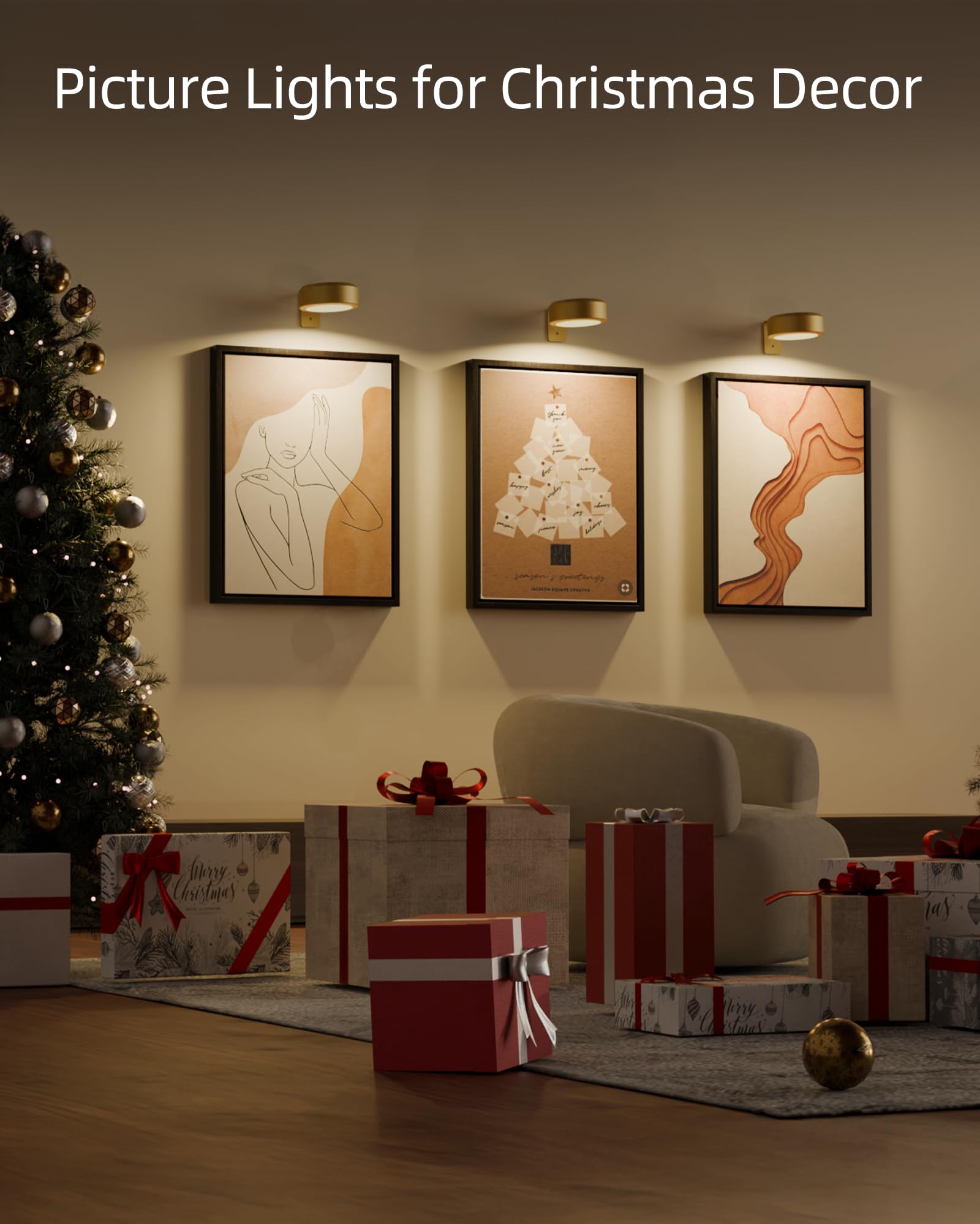 EZVALO 3-pack lights for gallery-style wall display