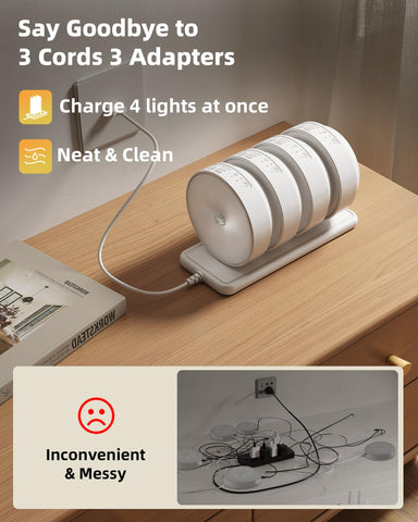EZVALO 4-in-1 charging station recharging puck lights and devices