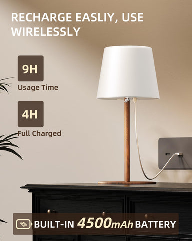 EZVALO 4500mAh rechargeable battery lamp with long runtime.