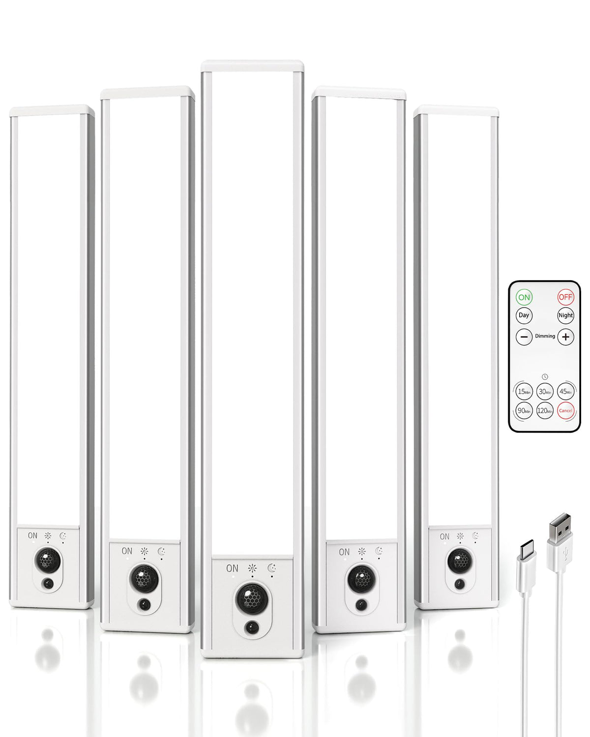 EZVALO 5-pack under-cabinet light front view for clear kitchen illumination