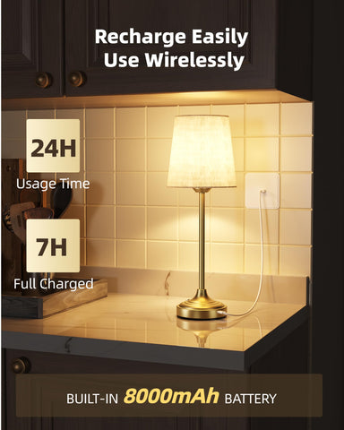 EZVALO 8000mAh rechargeable lamp offers long cordless use at home.