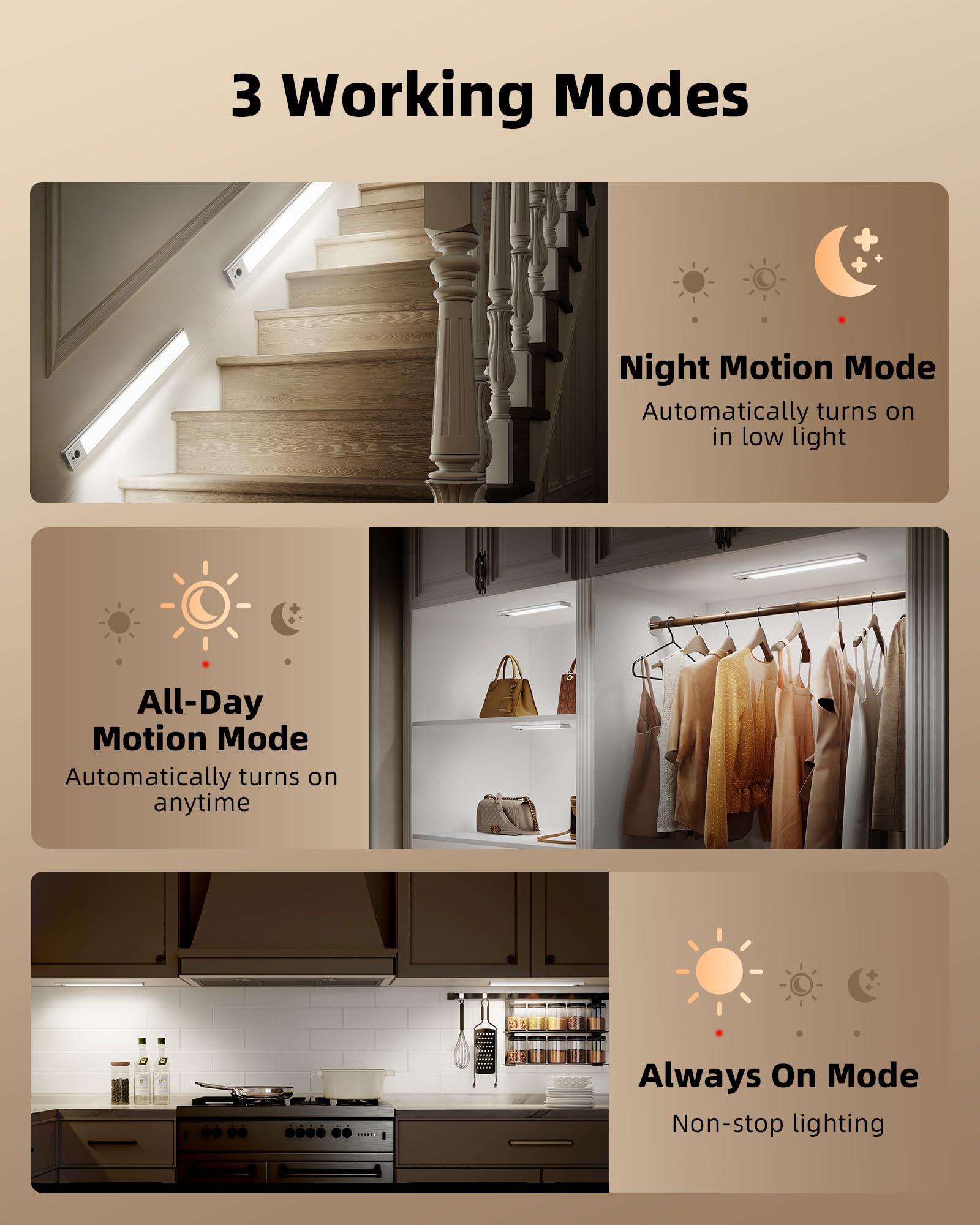EZVALO Always On mode provides continuous light for longer tasks