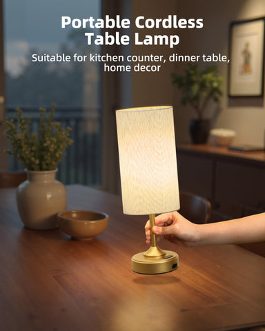 EZVALO Battery Lamp warm 2700K light ideal for dining and relaxing areas.