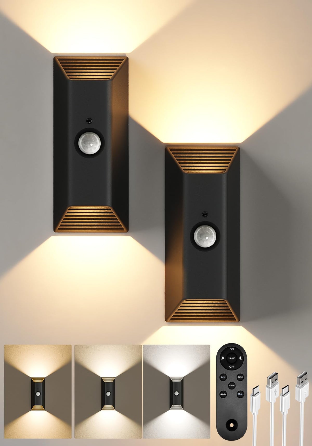 EZVALO battery wall sconce with remote control for convenient hallway lighting
