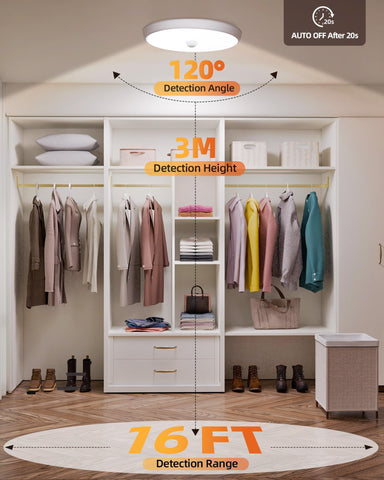 EZVALO cordless closet light ideal for small spaces and easy setup