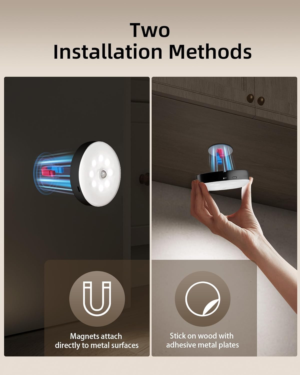 EZVALO dimmable puck light with smooth brightness control