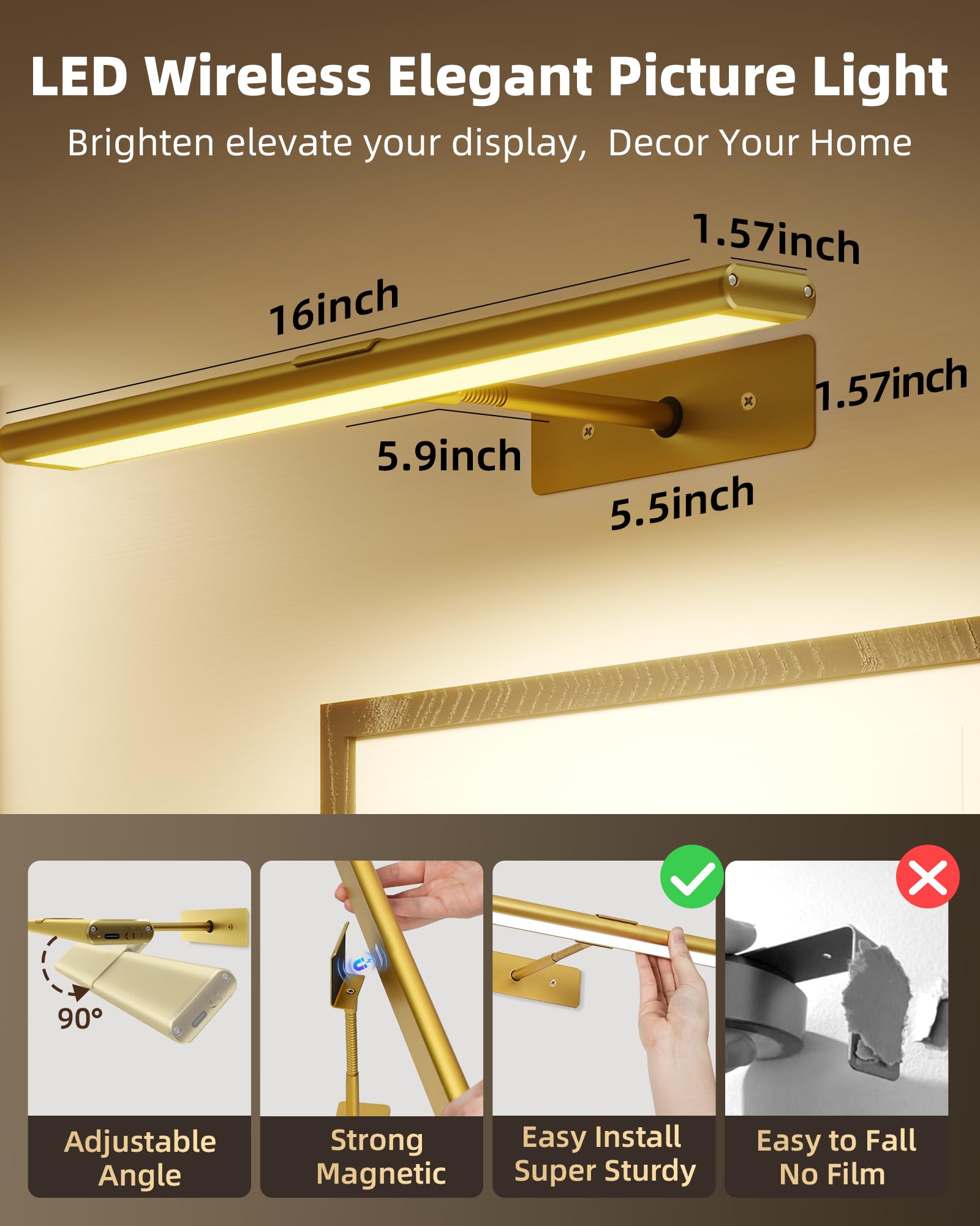 EZVALO easy-install screws and plugs included for secure mounting
