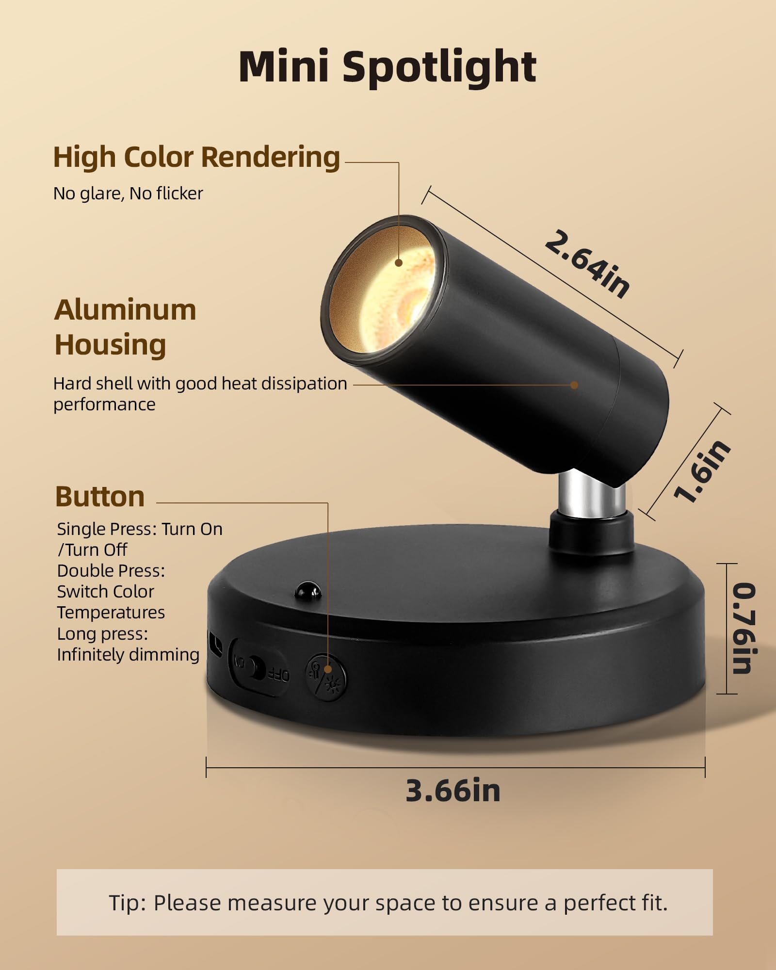 EZVALO easy installation with tape or screws for flexible setup.