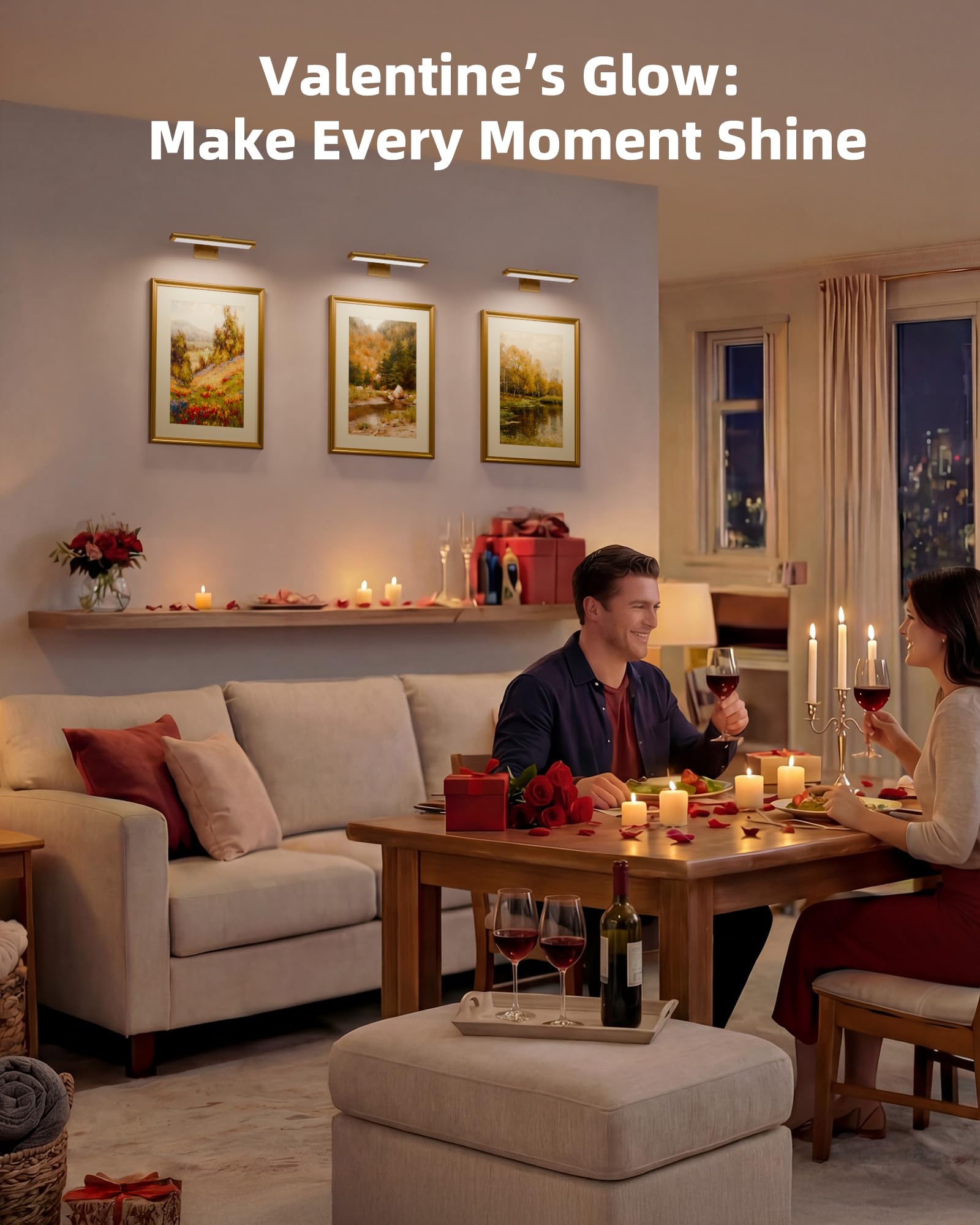 EZVALO elegant gold finish complements bedrooms, galleries, and living spaces.