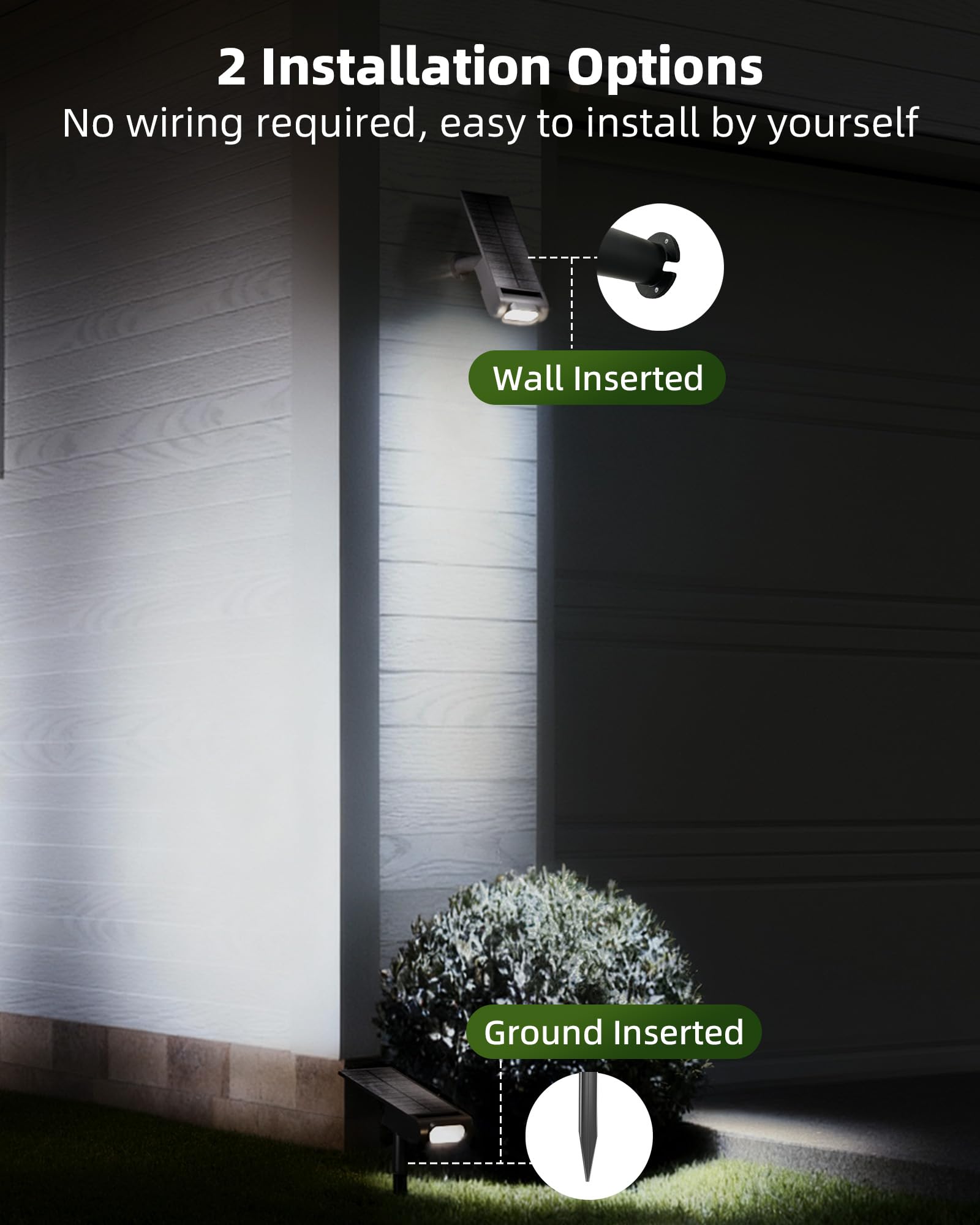 EZVALO ground stake installation for yard lighting
