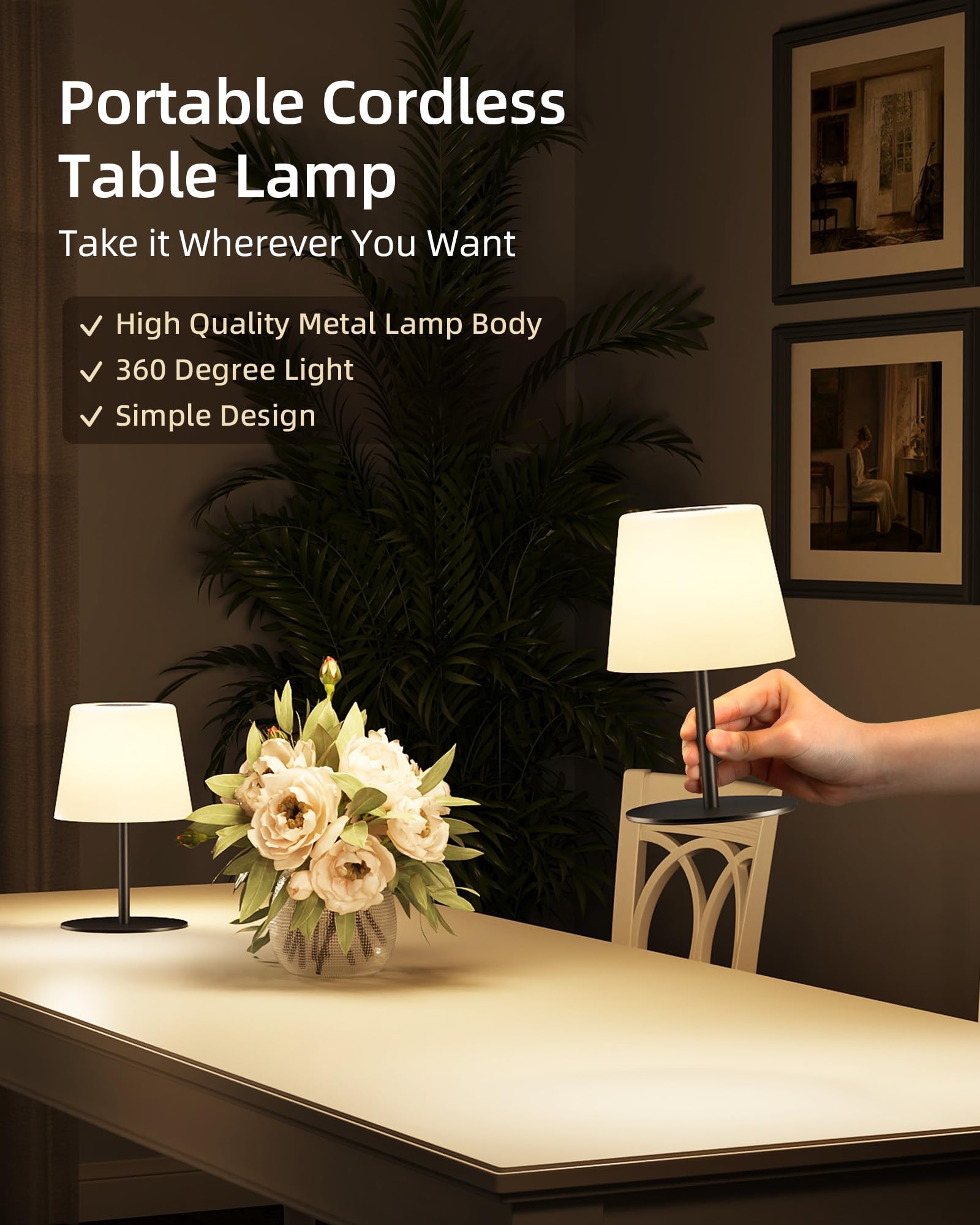 EZVALO IP65 waterproof lamp closeup, sealed body for rainproof outdoor use.
