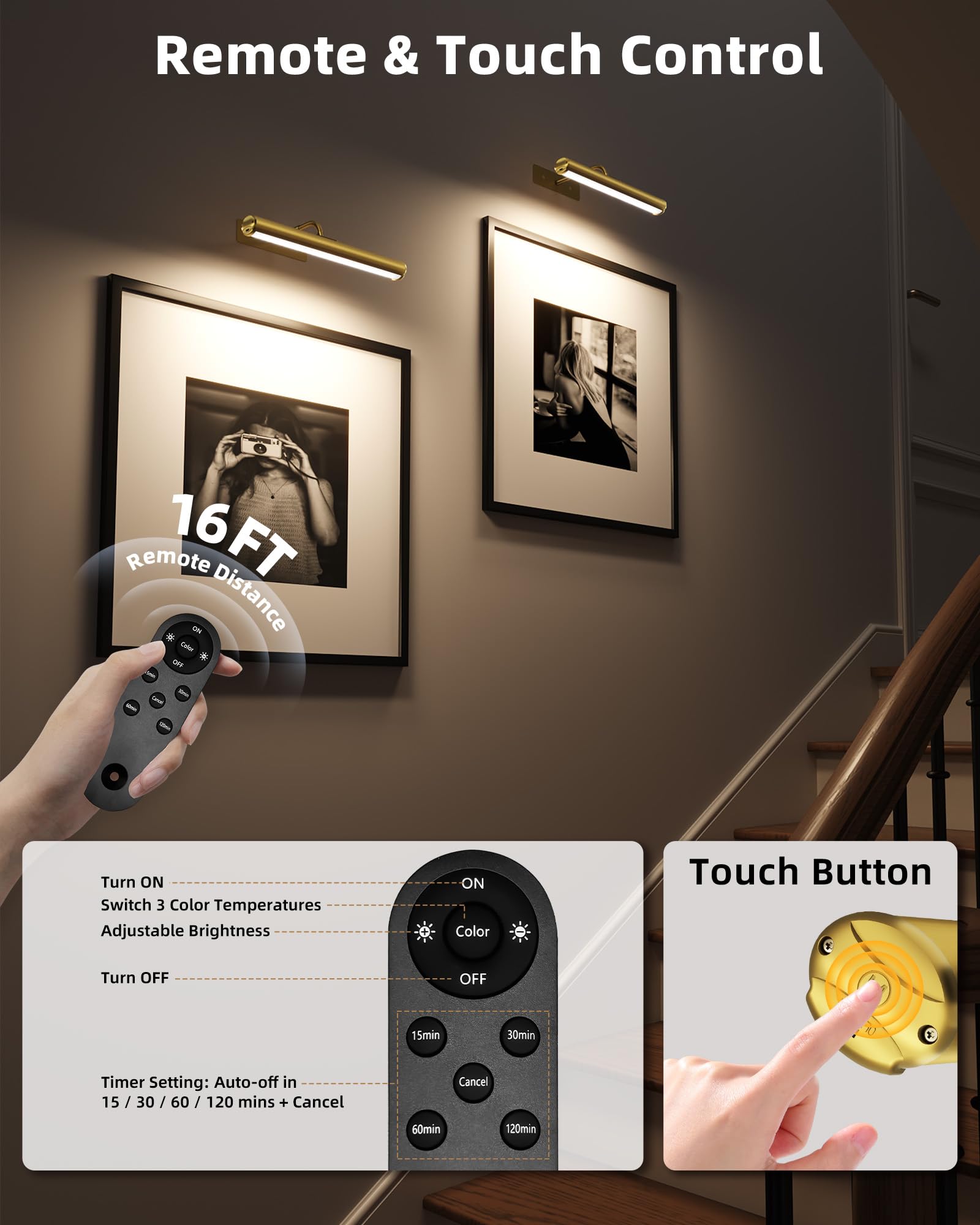 EZVALO infrared remote control for picture lights up to 16 feet