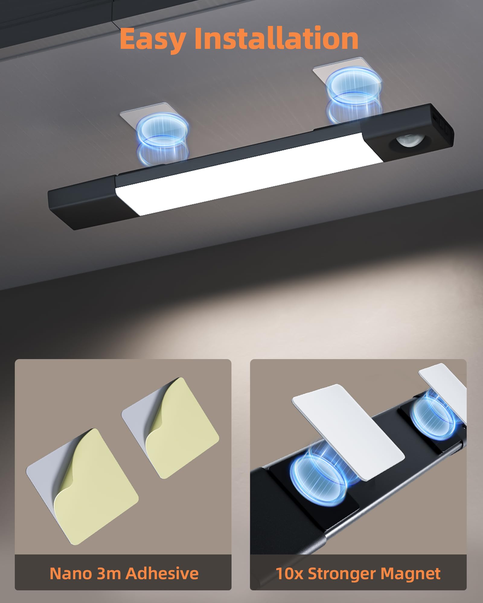 EZVALO versatile 50-LED strip suited for kitchen, pantry, wardrobe lighting
