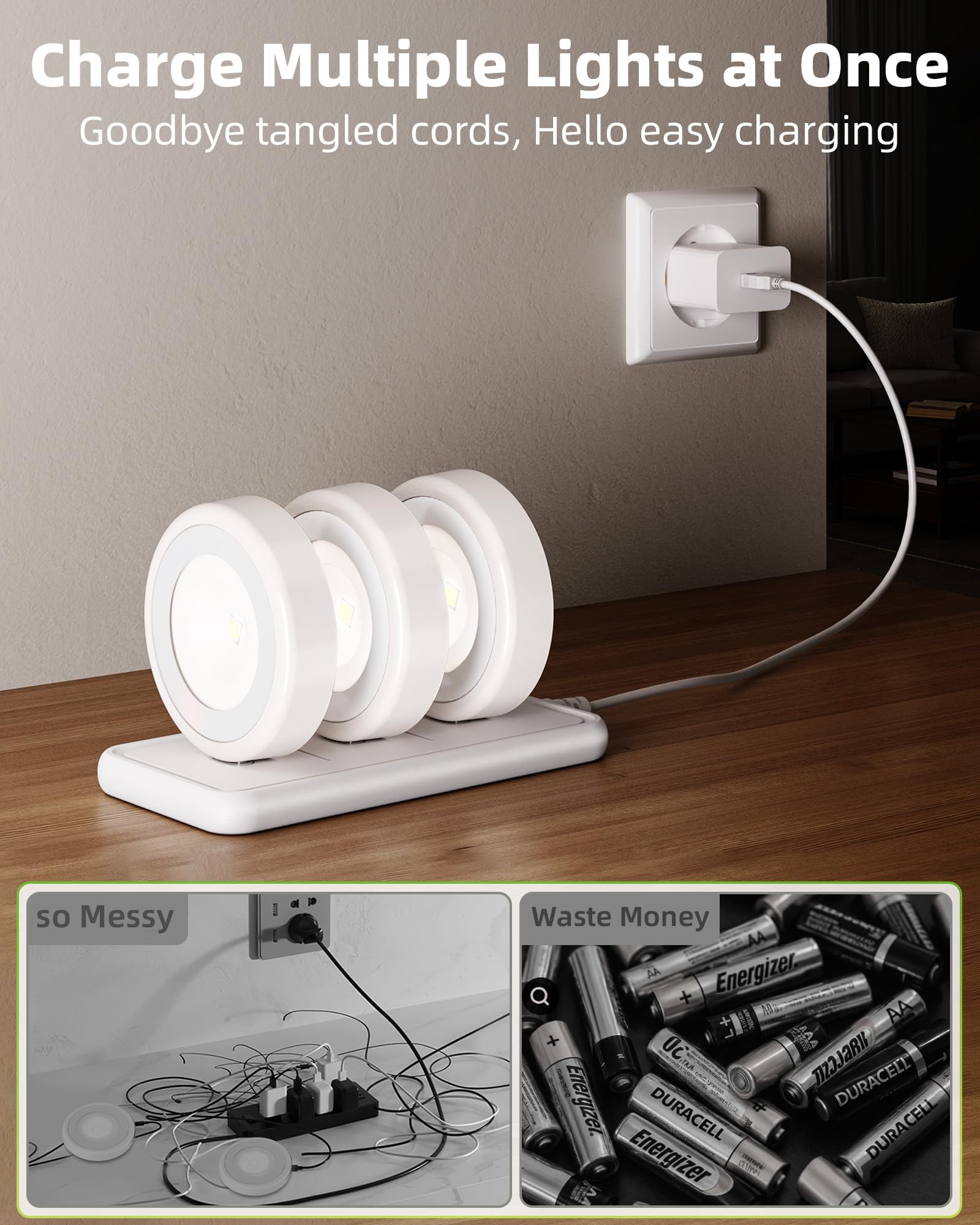 EZVALO puck light provides 50 lumens for clear visibility