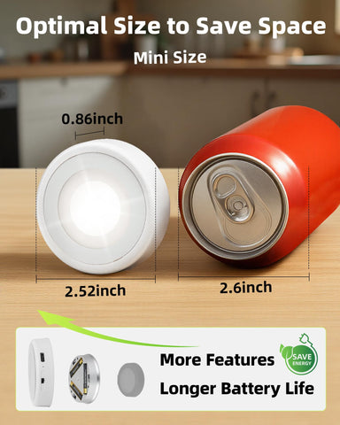EZVALO puck light USB rechargeable for easy power on the go.
