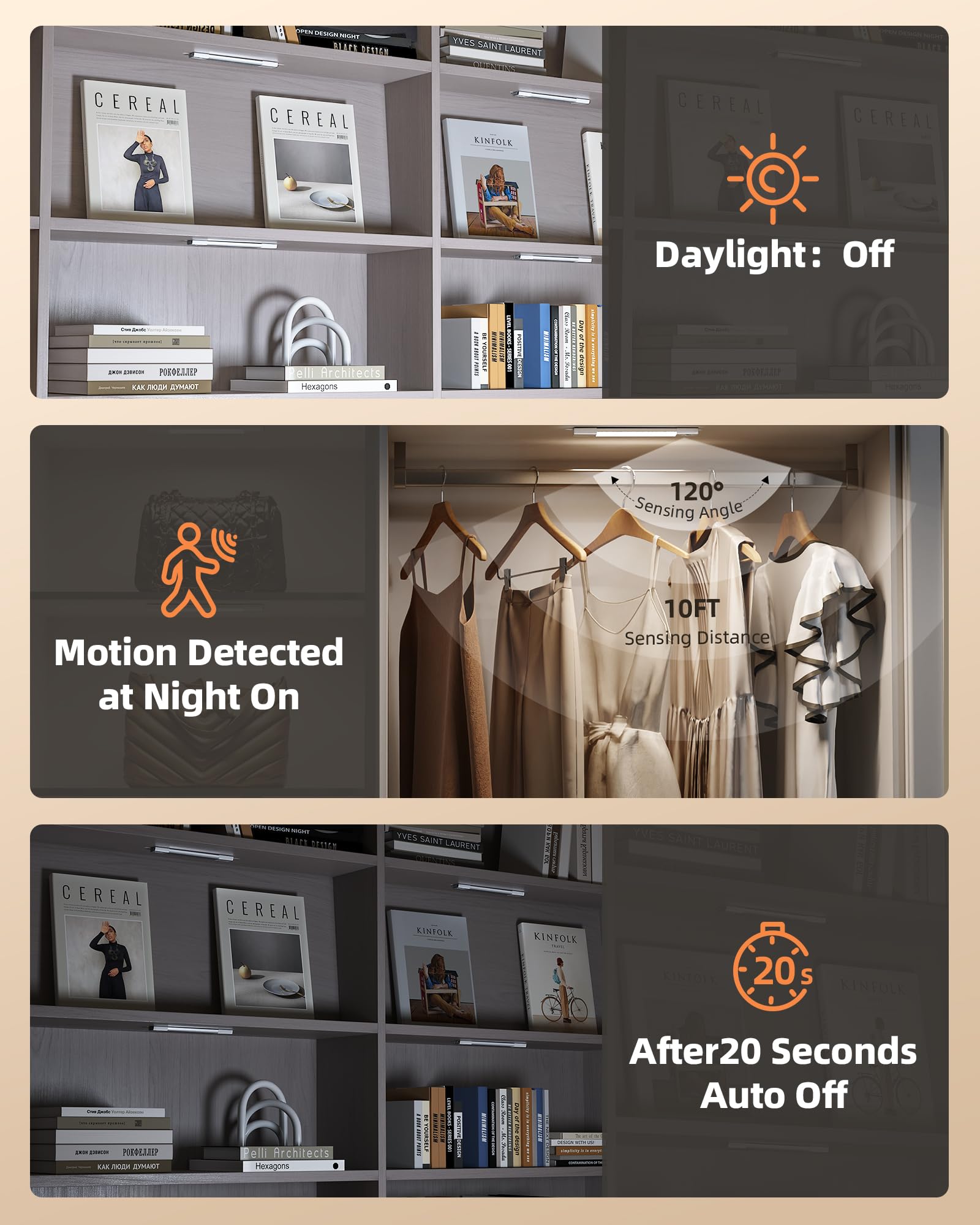 EZVALO dimmable under cabinet light with adjustable brightness
