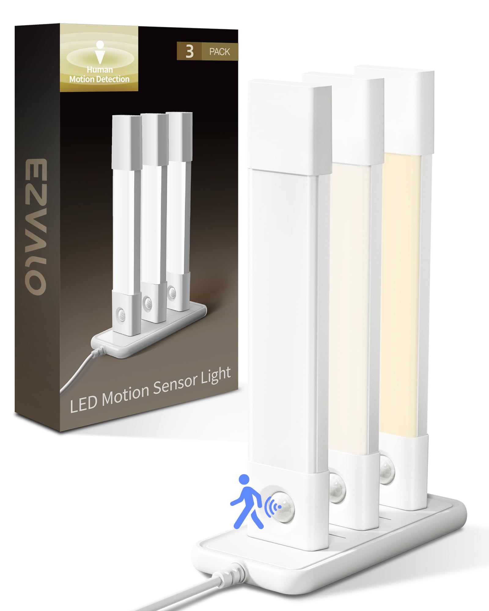 EZVALO LED under cabinet light with motion sensor for hands-free kitchen illumination