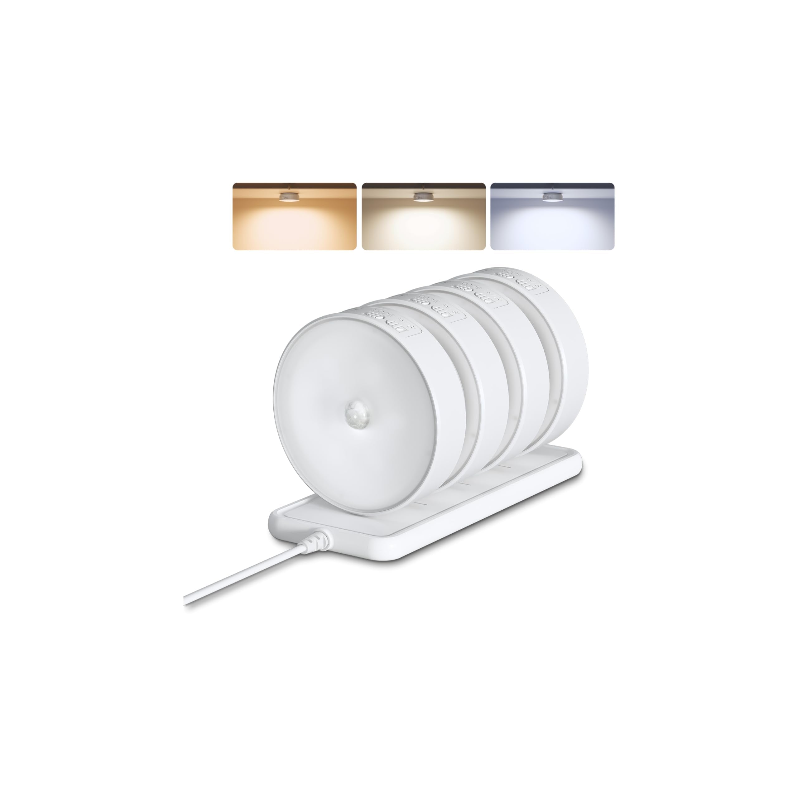 EZVALO motion-sensor closet light with charging station for hands-free use