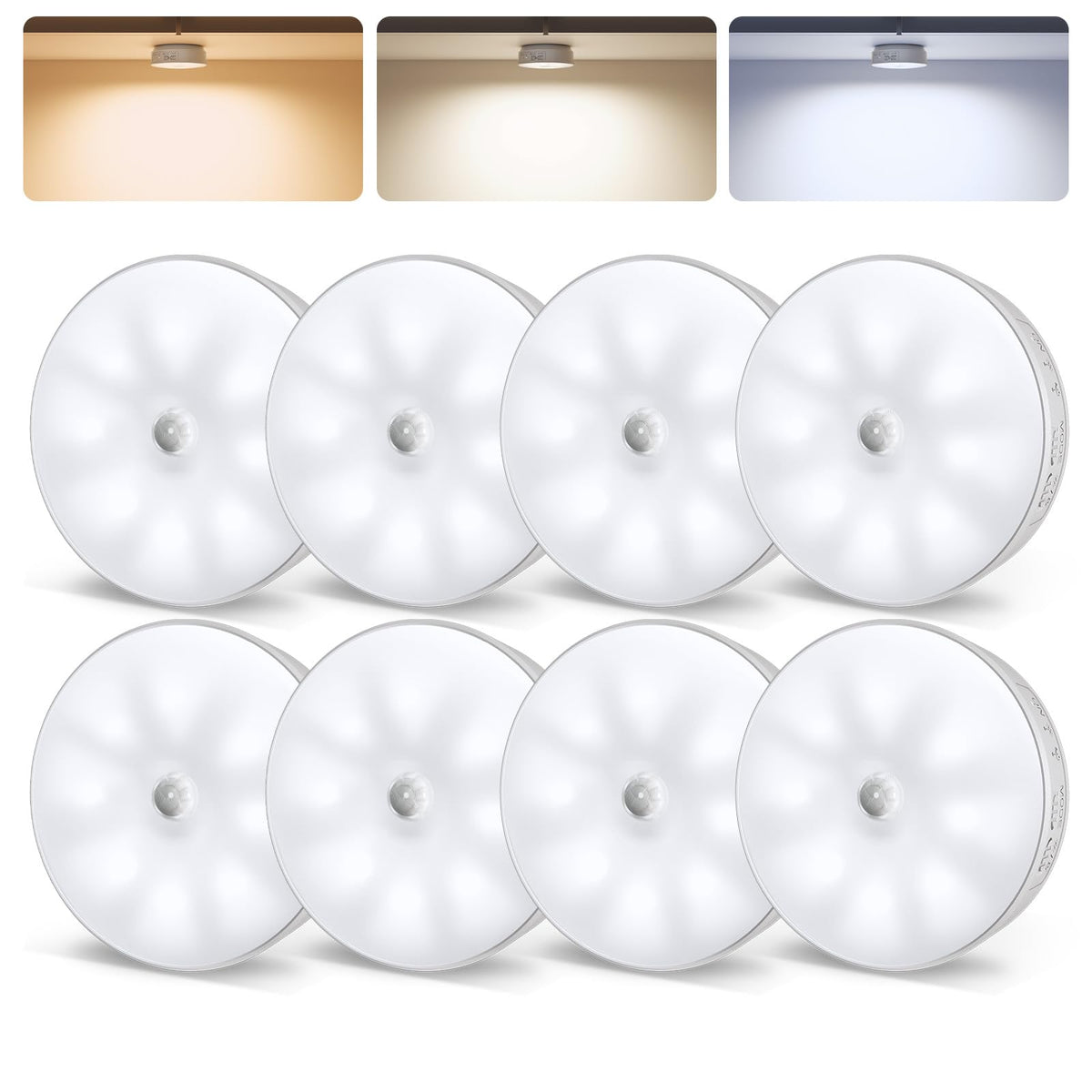 EZVALO motion sensor closet light with USB-C rechargeables for cordless use
