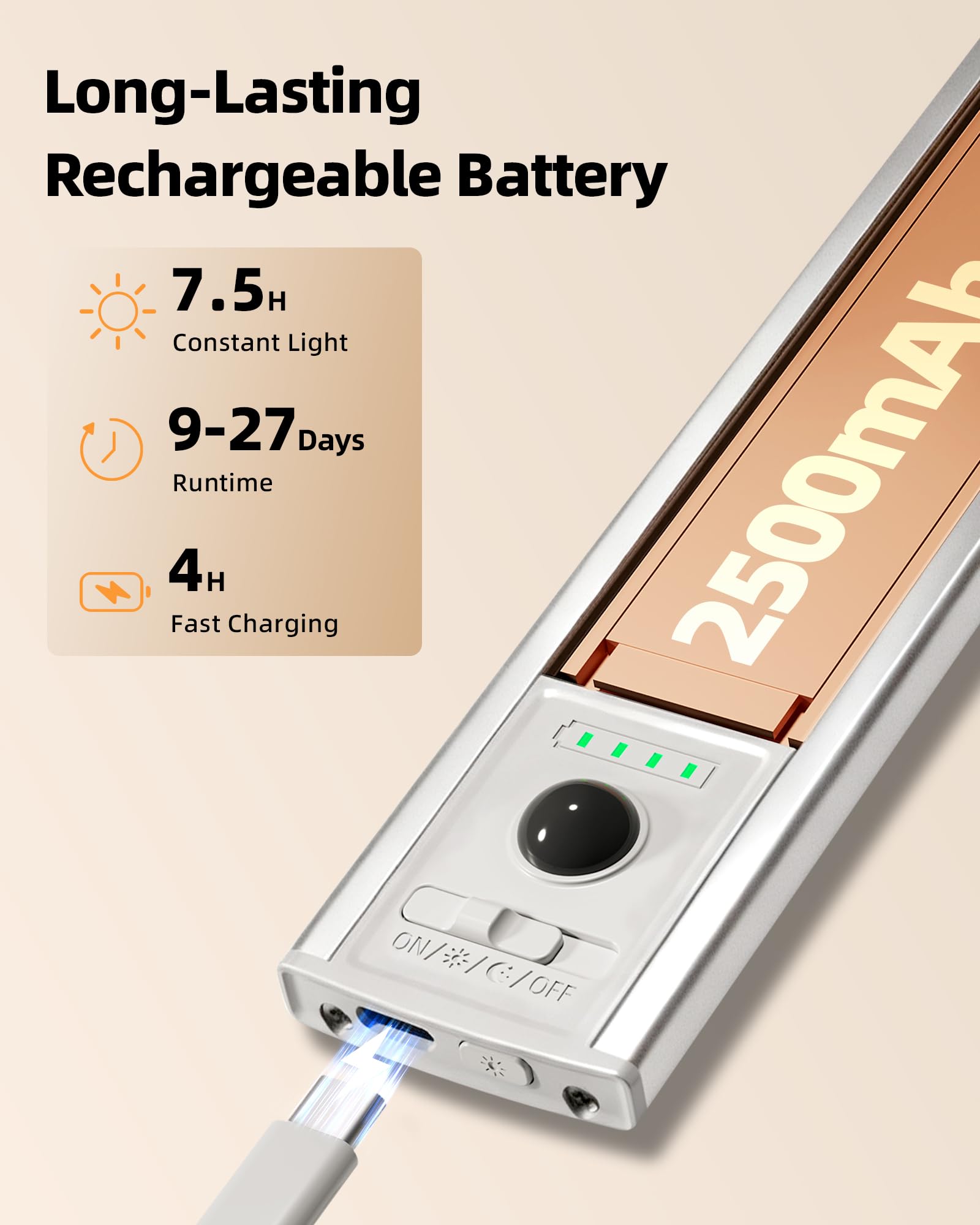 EZVALO motion sensor detects movement up to ten feet.