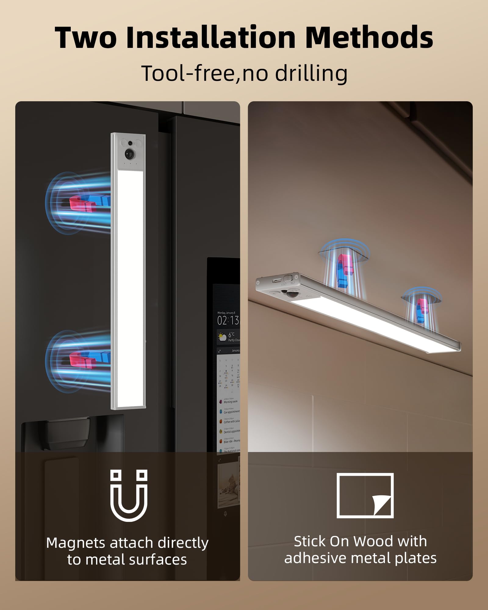 EZVALO motion sensor detects presence up to 12 ft.