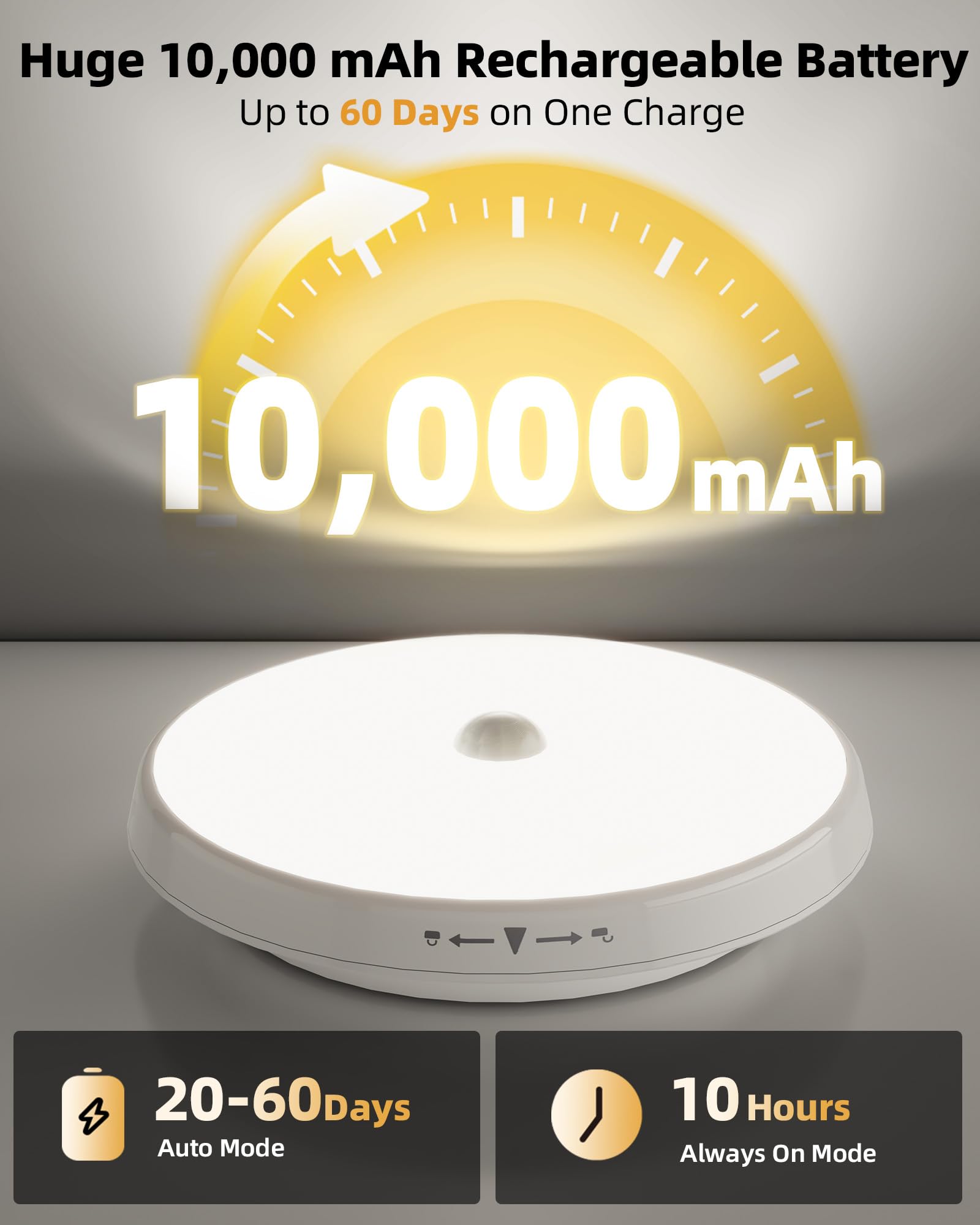 EZVALO motion sensor light dimmable with 3 CCT for customizable ambience.