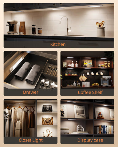 EZVALO multi-space lighting suitable for kitchen, closet, pantry, and bedroom.