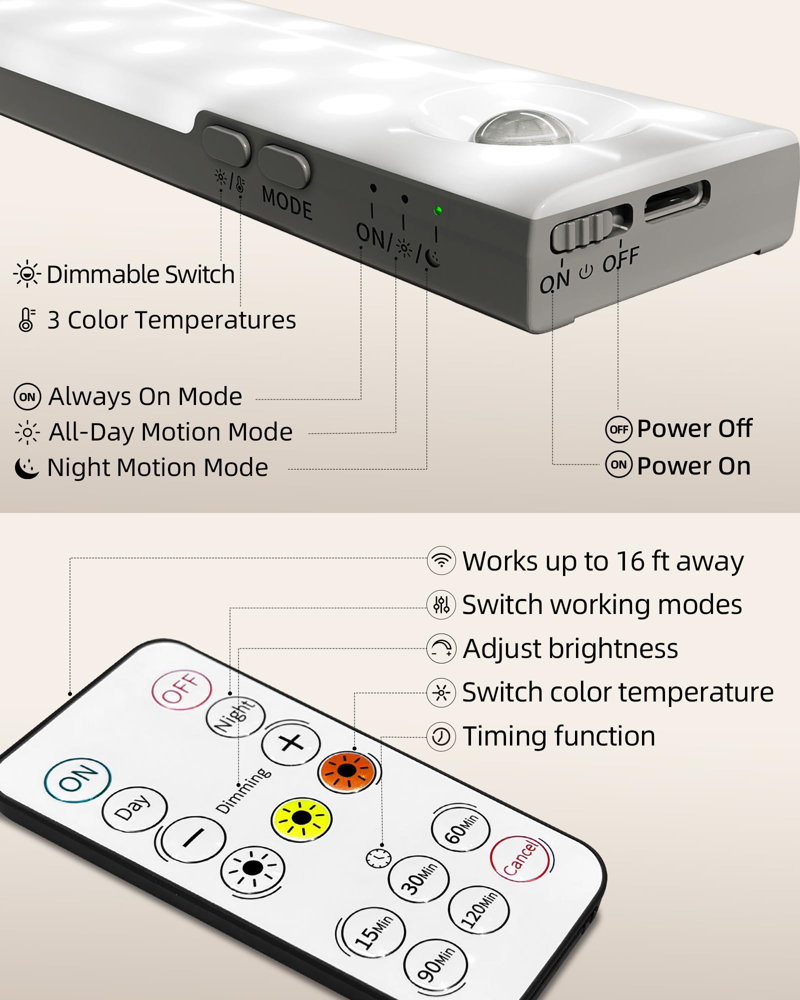 EZVALO night motion, all-day motion, and always-on modes explained