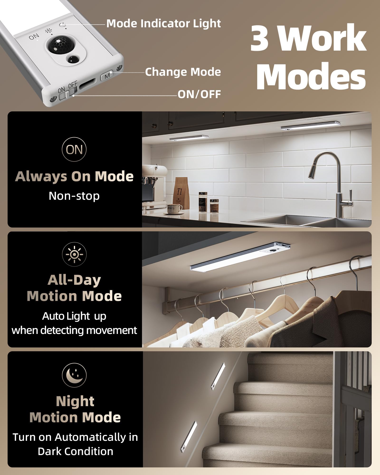 EZVALO night motion mode activates in low light for easy night access