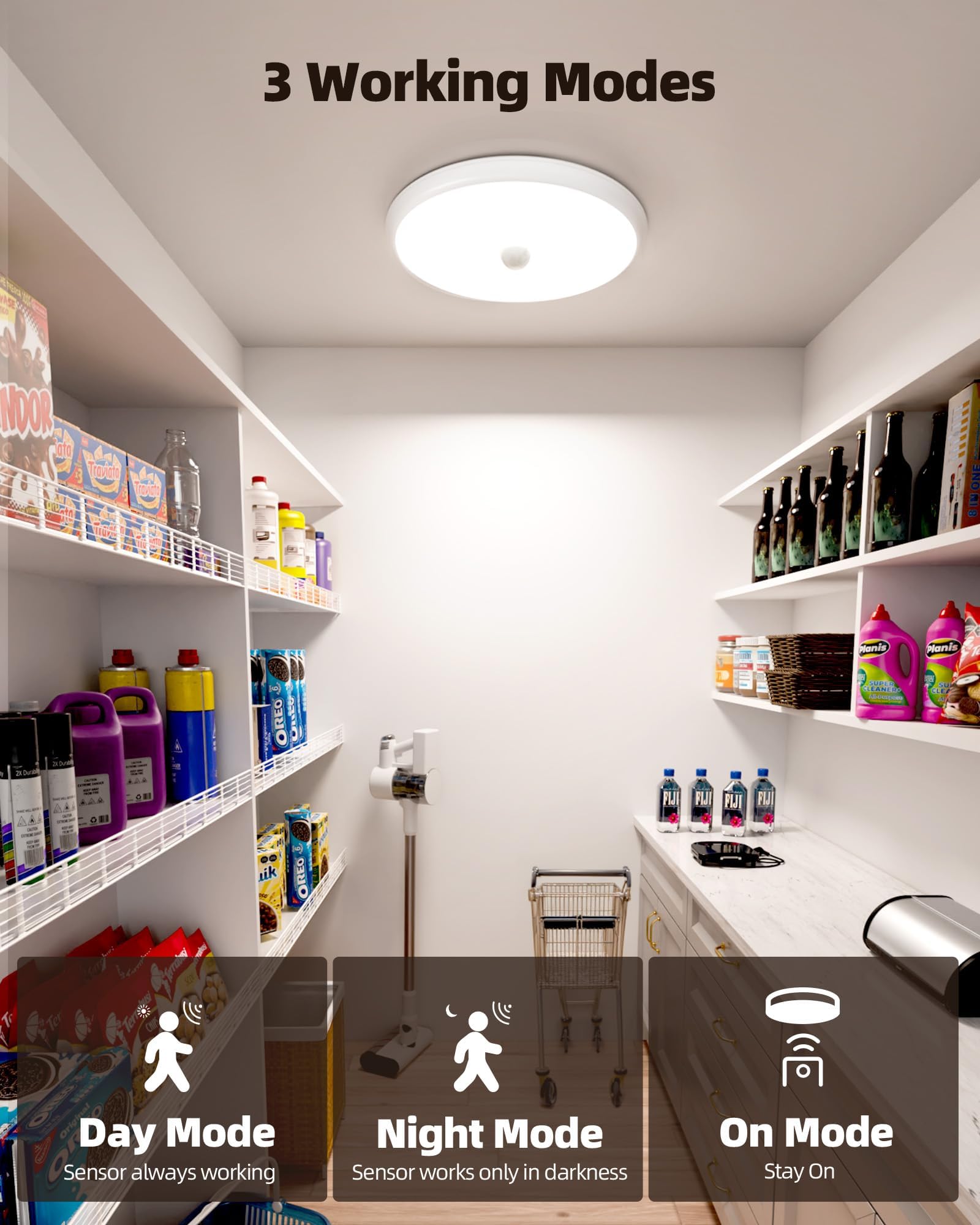 EZVALO night motion mode activates in low light for dark spaces